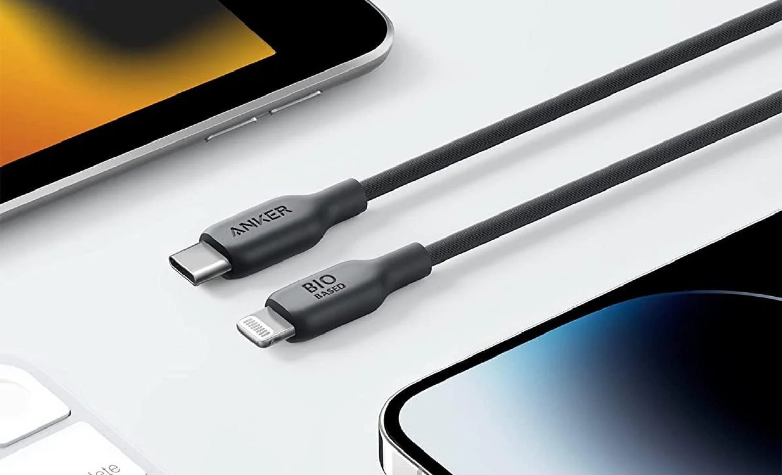 کابل شارژ Anker USB-C to Lightning 1.8m A80B6 کابل شارژ Anker USB-C to Lightning 1.8m A80B6